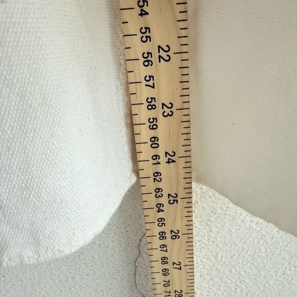 Sleepy Jones Tunic Blouse White Textured Cotton Square Neck Boho Coastal Classic - Picture 8 of 10